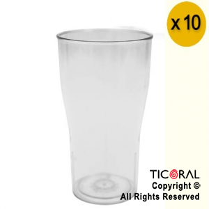 VASO COLA COLOR CRISTAL x 10